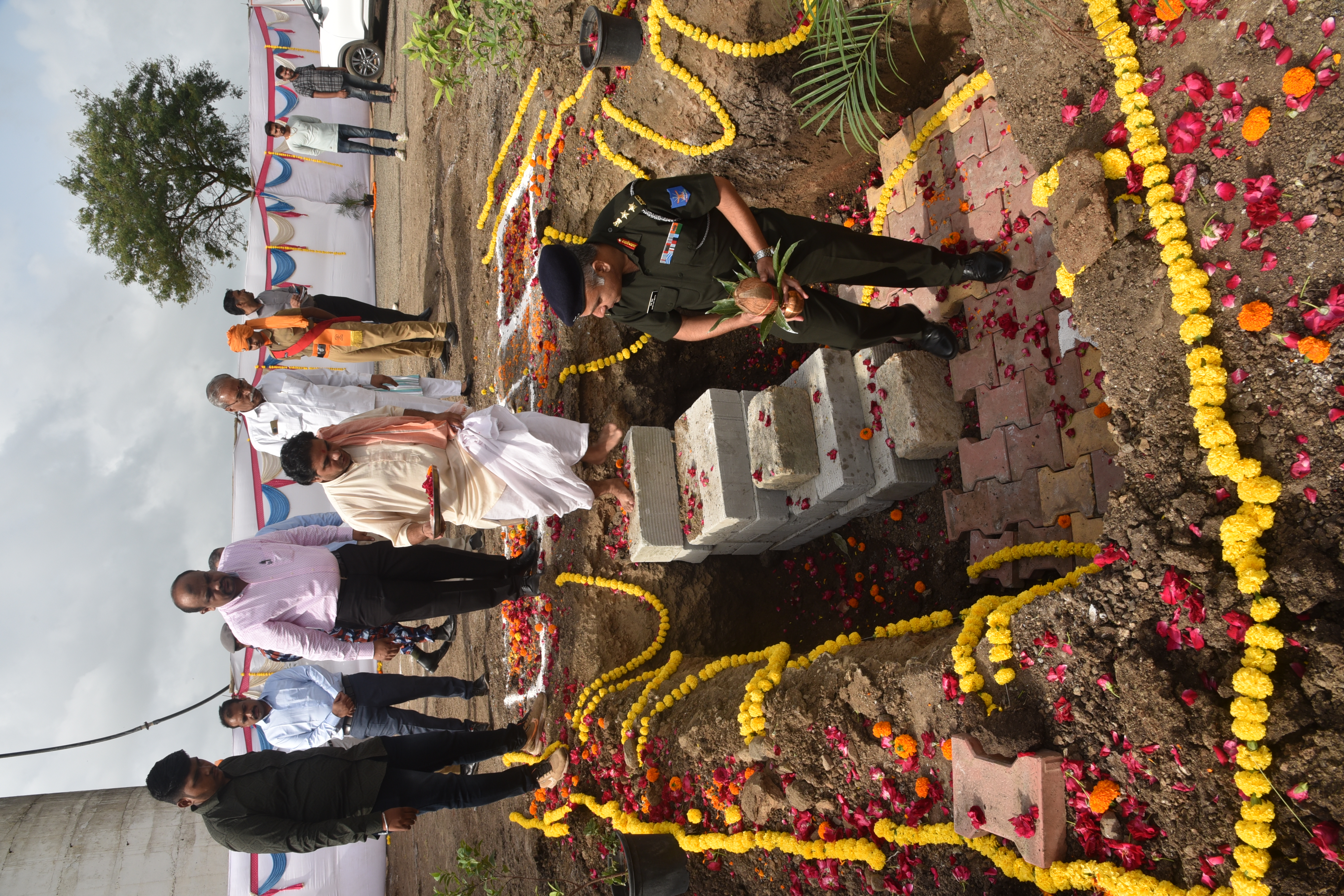 Swimming pool Bhoomi Pujan
