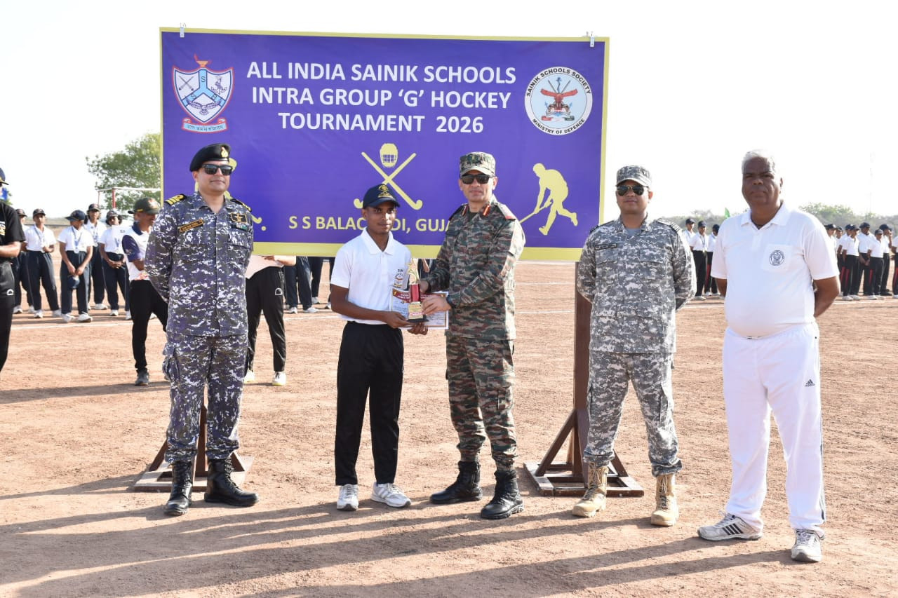 Overall Best Hockey Player Award in All India Sainik Schools Group ‘G’ Hockey Tournament 2026–27