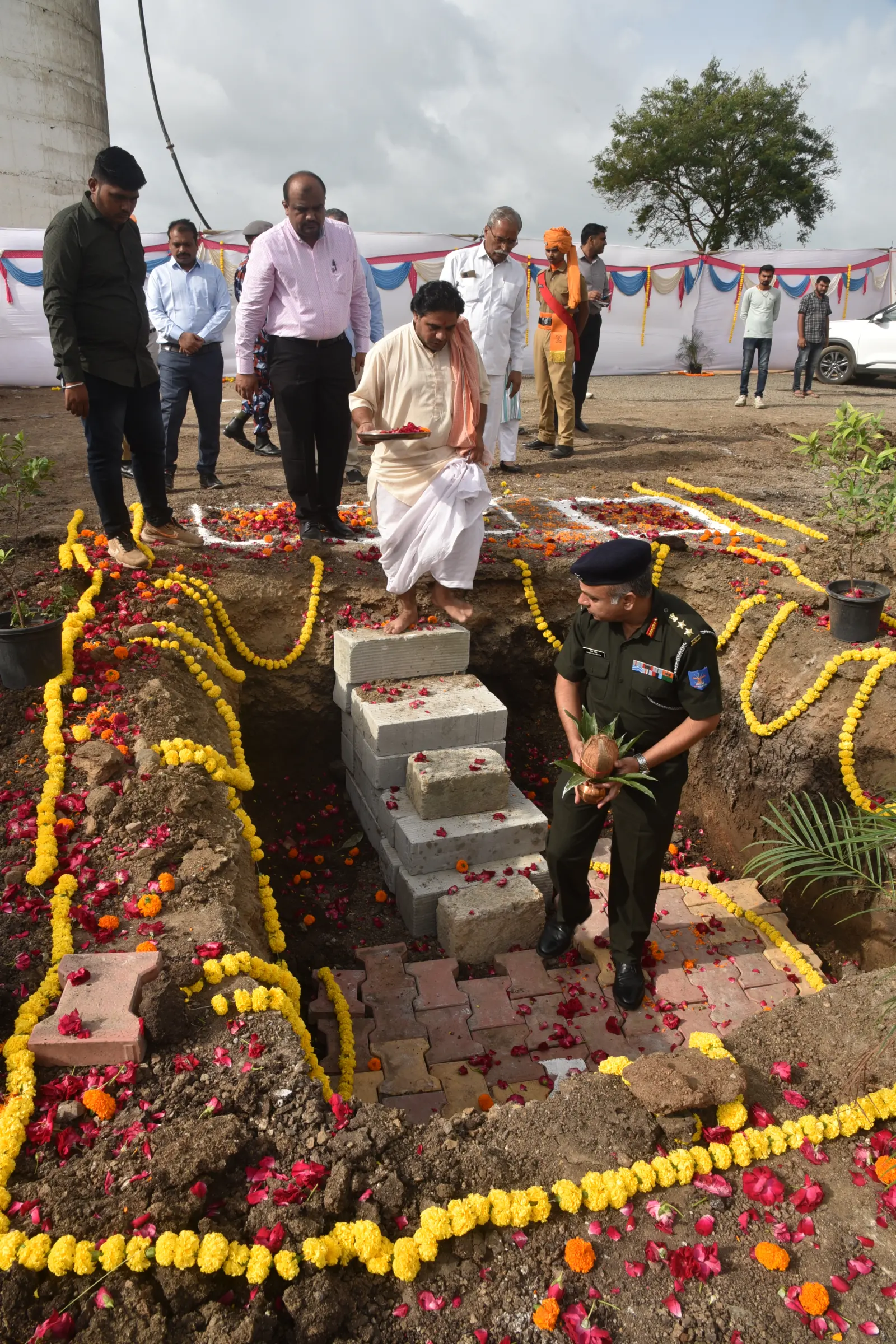 Swimming pool Bhoomi Pujan